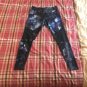 Nike Graffiti Leggings with Sheer Knees